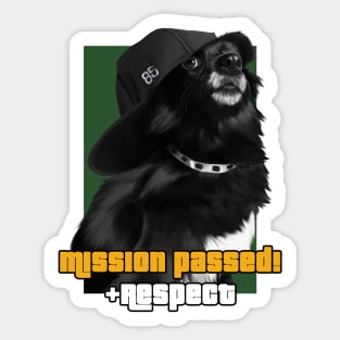 Mission Passed Dog Sticker